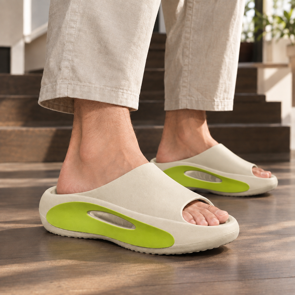 Savona Platform Slides - Beige Lime