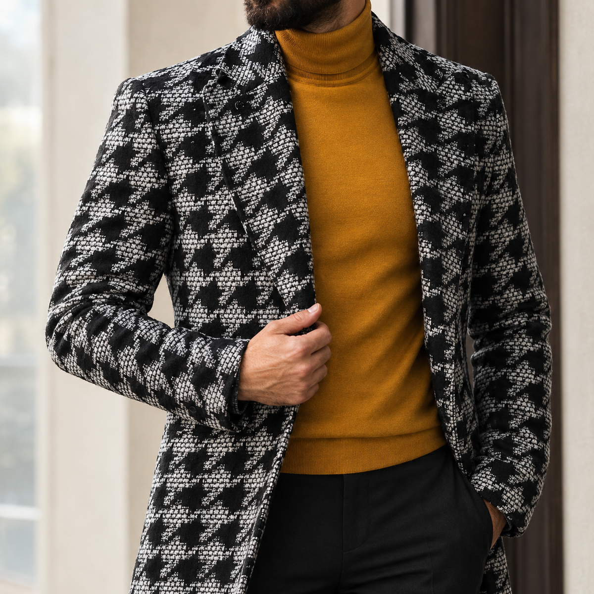 Carter Houndstooth Coat - Alternate Angle