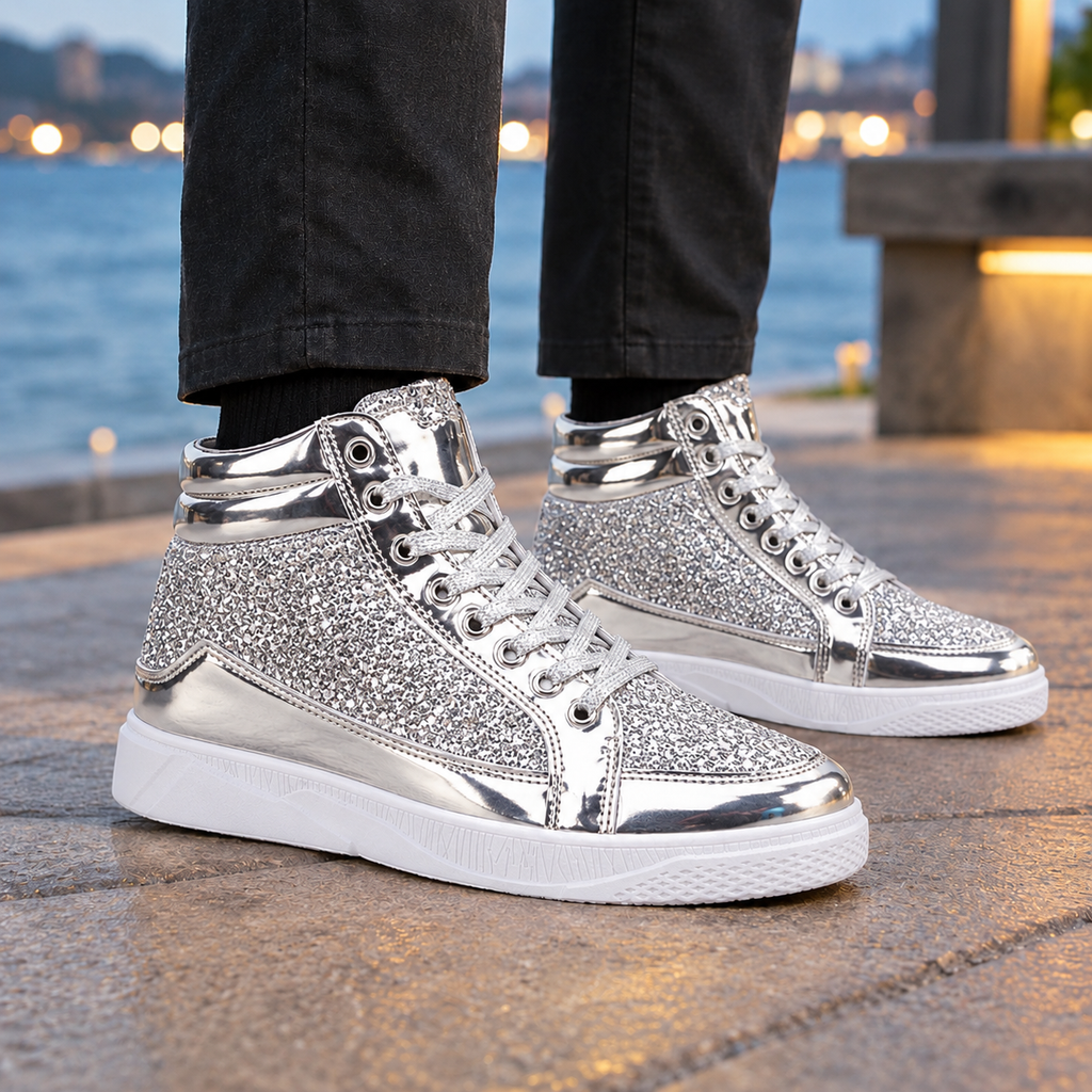 Bianchi Glitter Sneakers - Silver 2