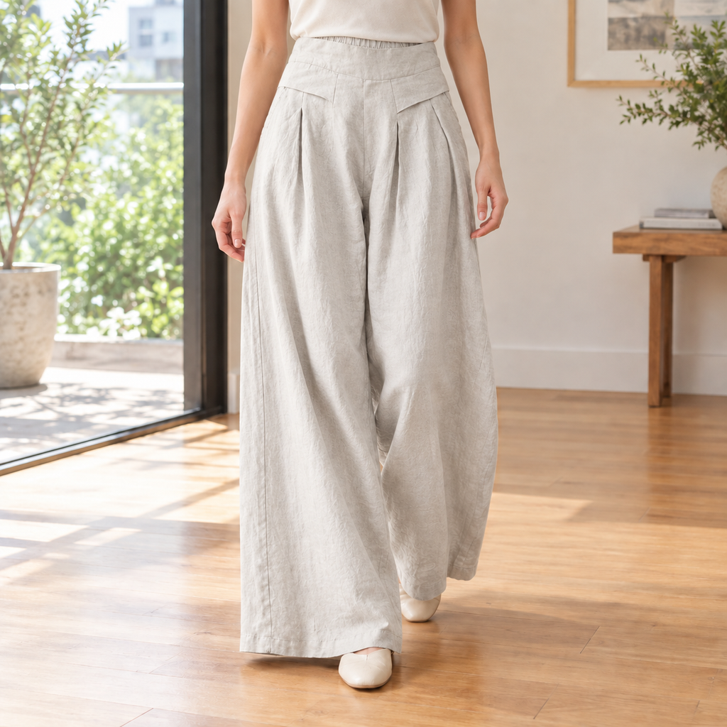 Lisandra Wide Leg Pants - Ivory