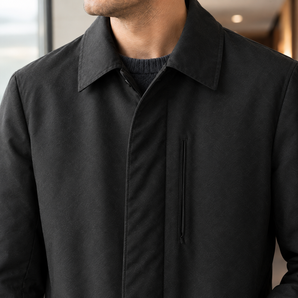 Alex Lined Overcoat - Scale in Room