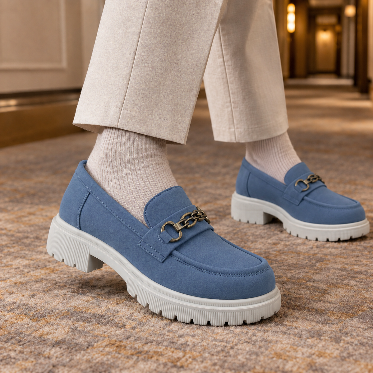 Galli Chain Loafers - Blue