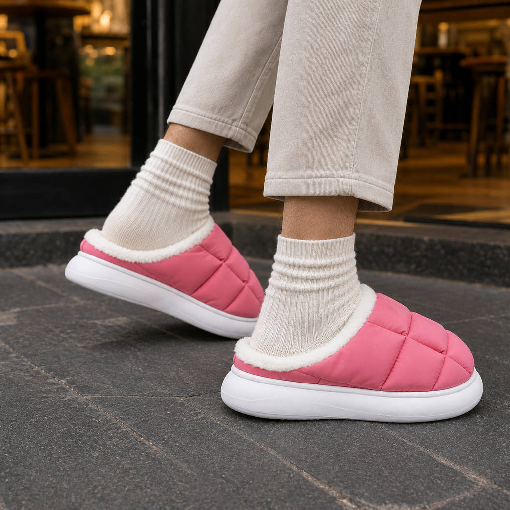 Dalmasso Quilted Slippers - Rose Pink