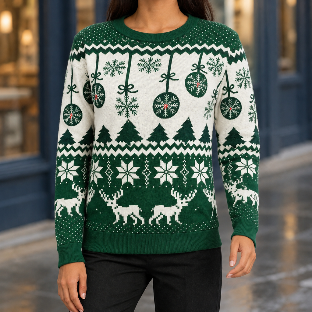 Caitlin Nordic Sweater - Green