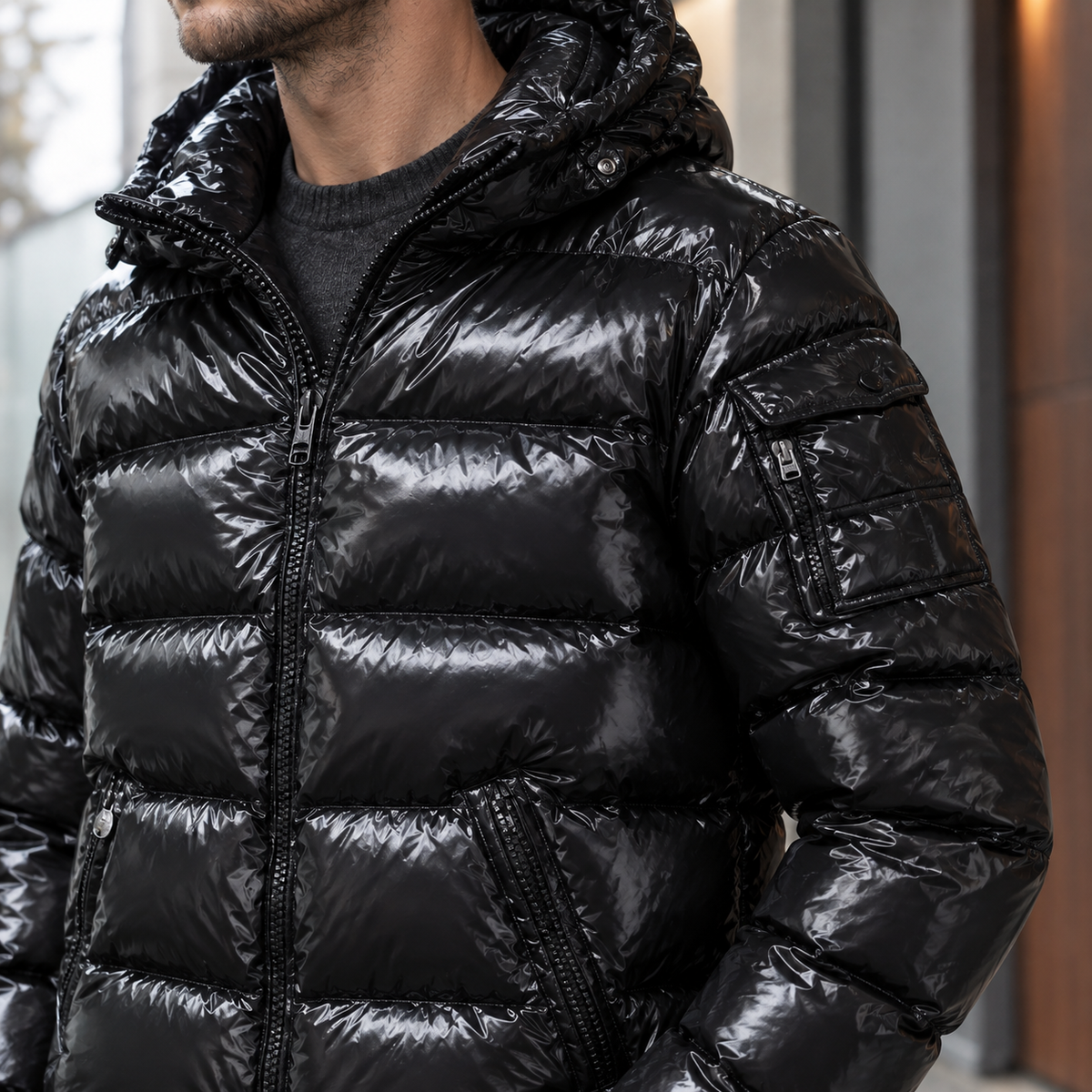 Vaughn Puffer Jacket - Reverse or Side Angle
