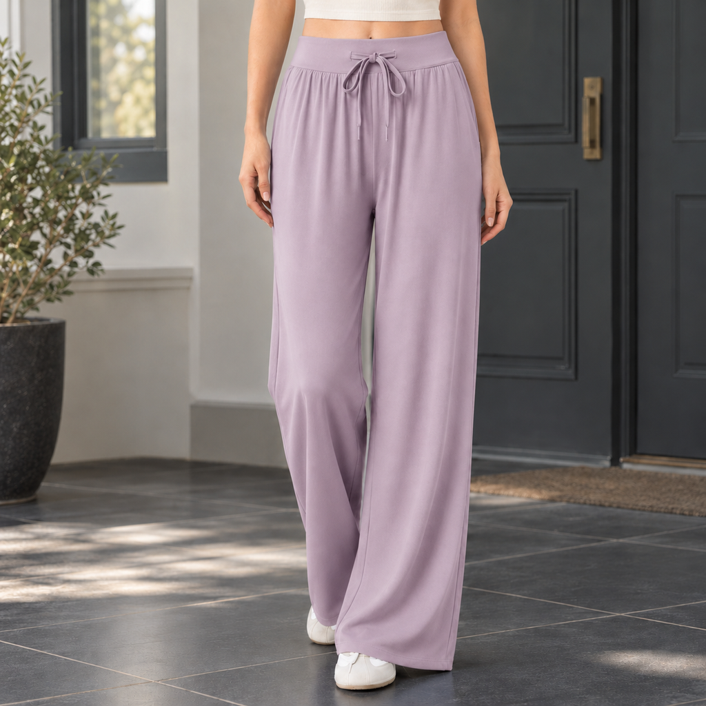 Hildegarde Wide Leg Pants - Purple