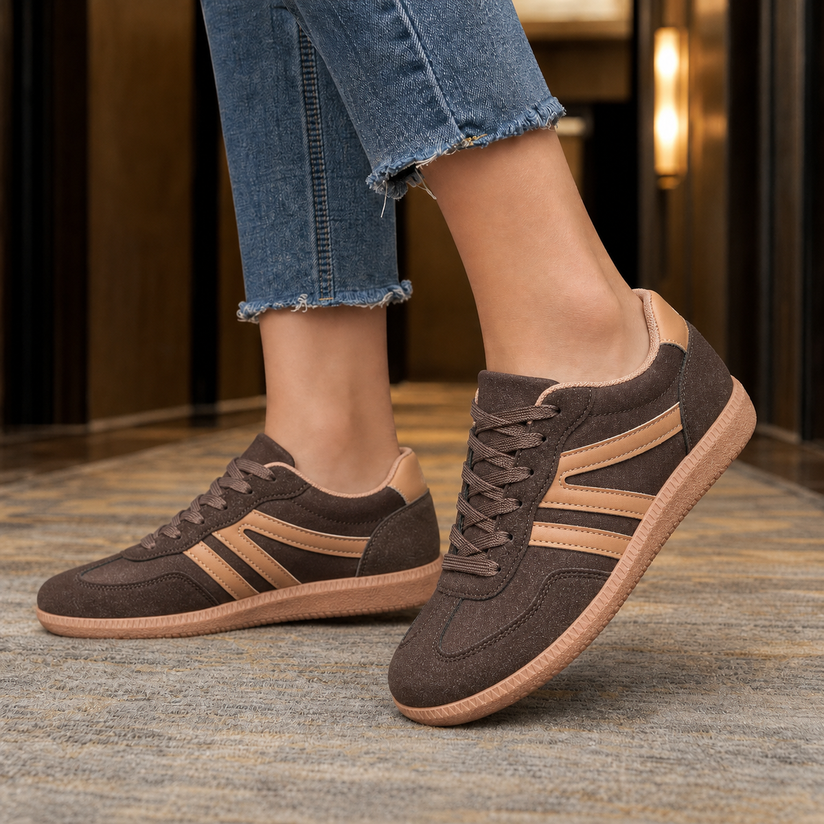 Ravello Retro Sneakers - Coffee