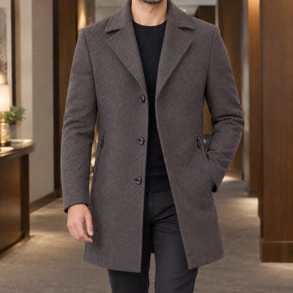 Aaron Tailored Coat - Dark Gray