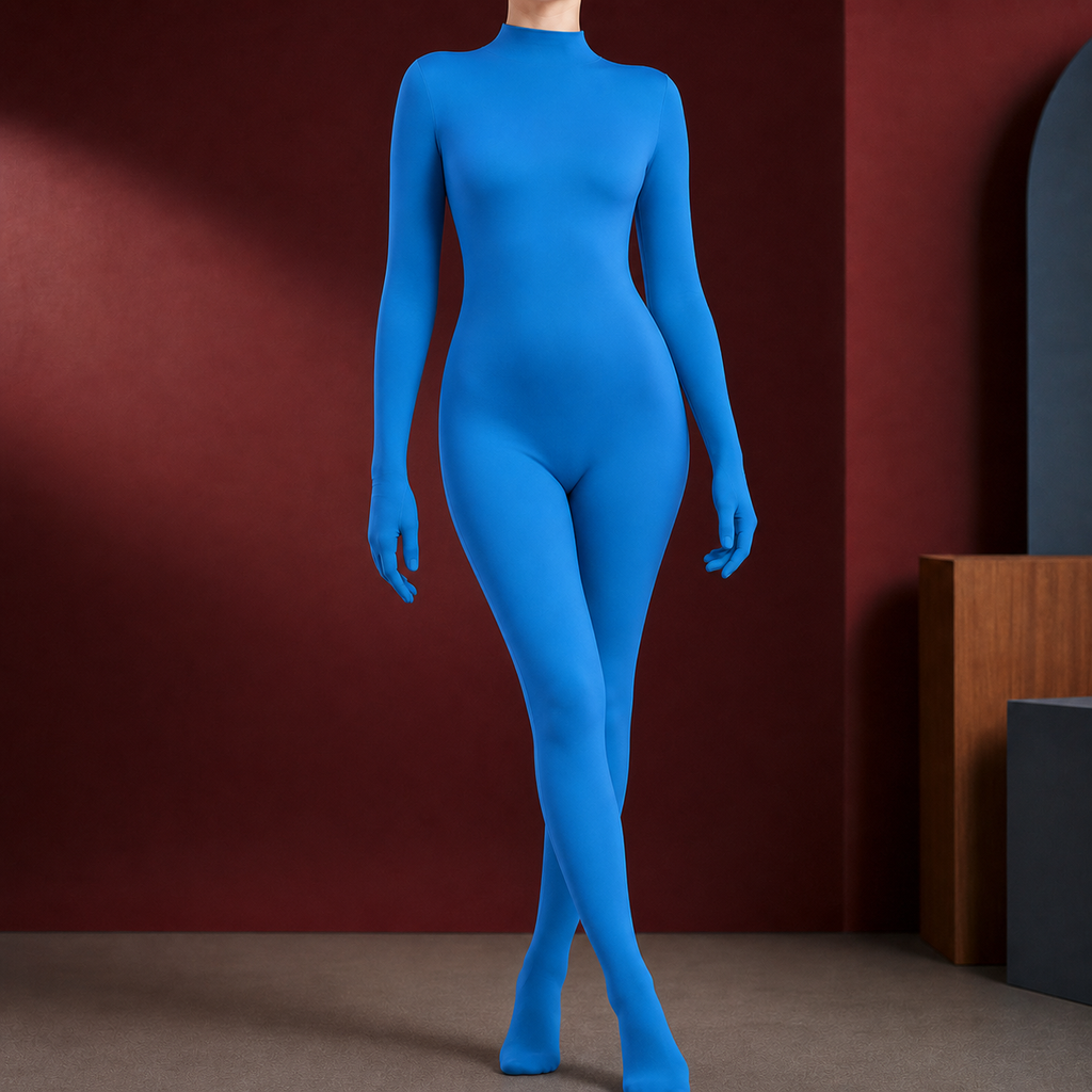 Katia Second Skin Catsuit - Blue