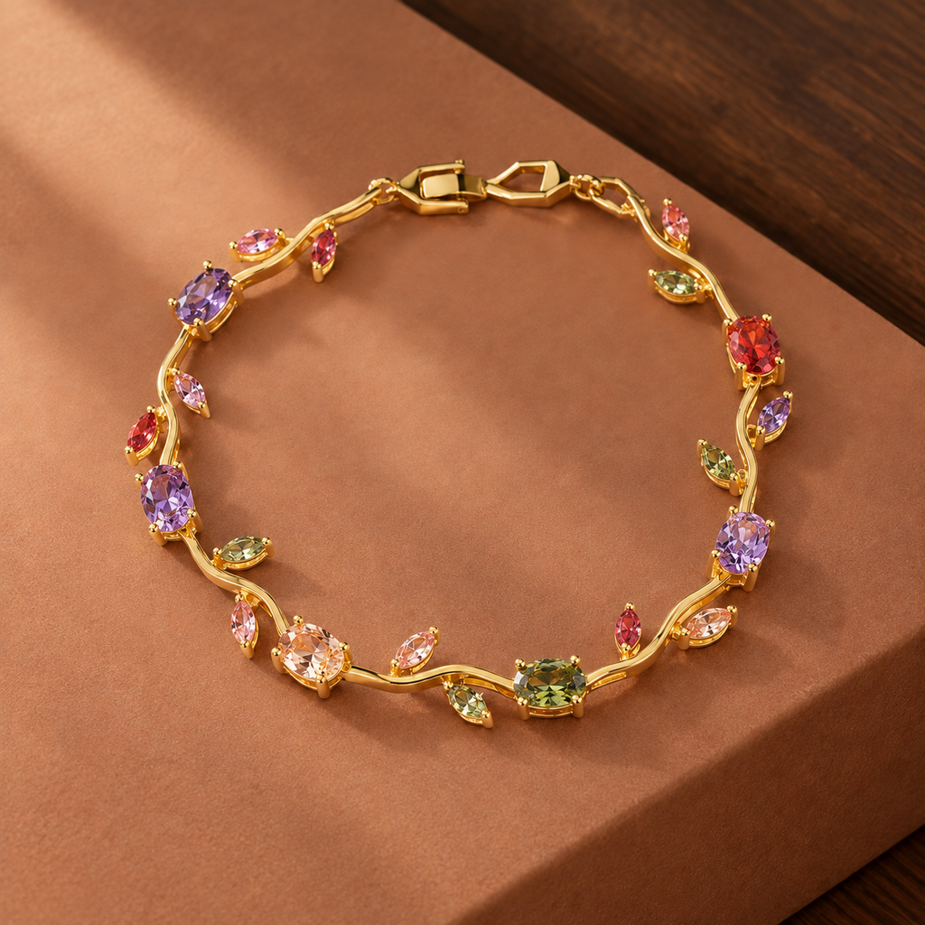 Lauriston Floral Bracelet - Gold Multicolour