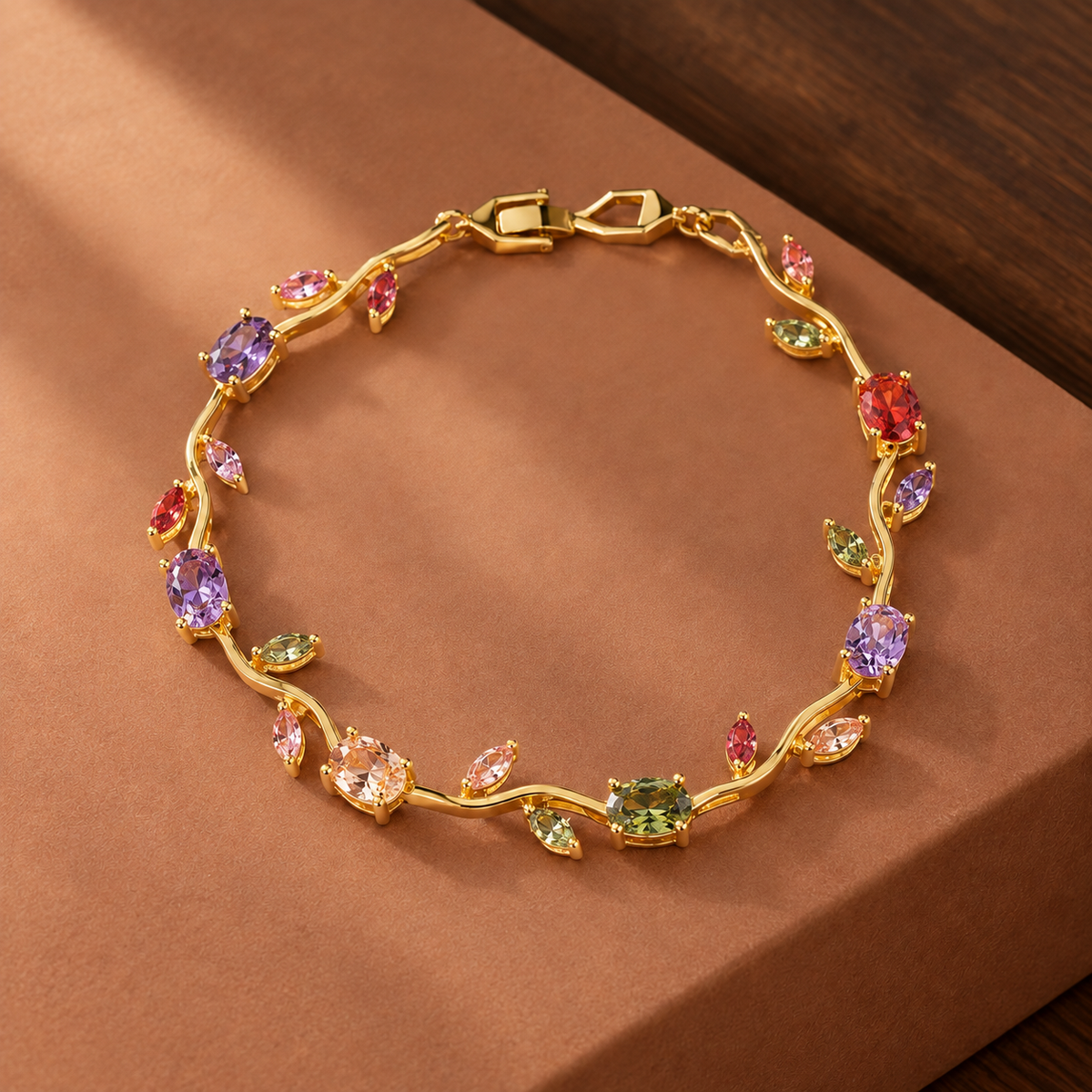 Lauriston Floral Bracelet - Gold Multicolour