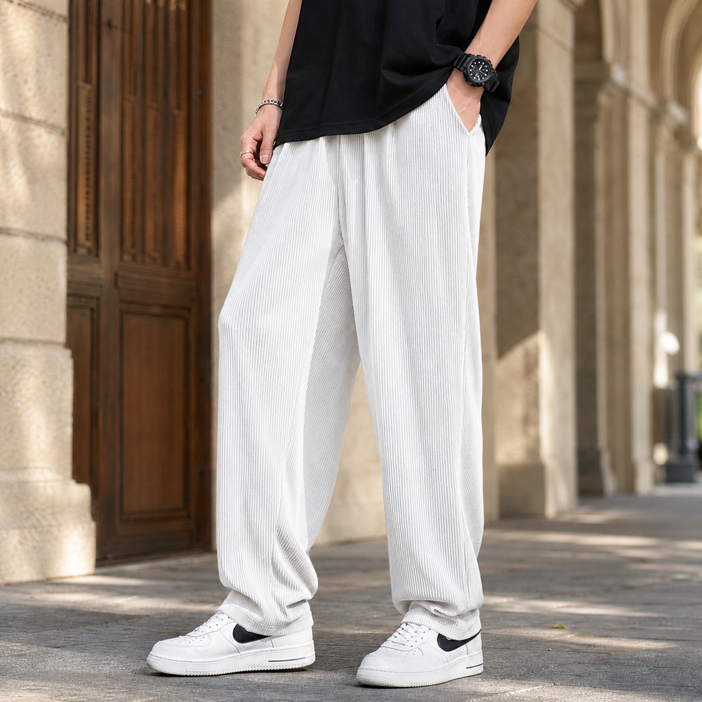 Ezra Wide Leg Pants - White