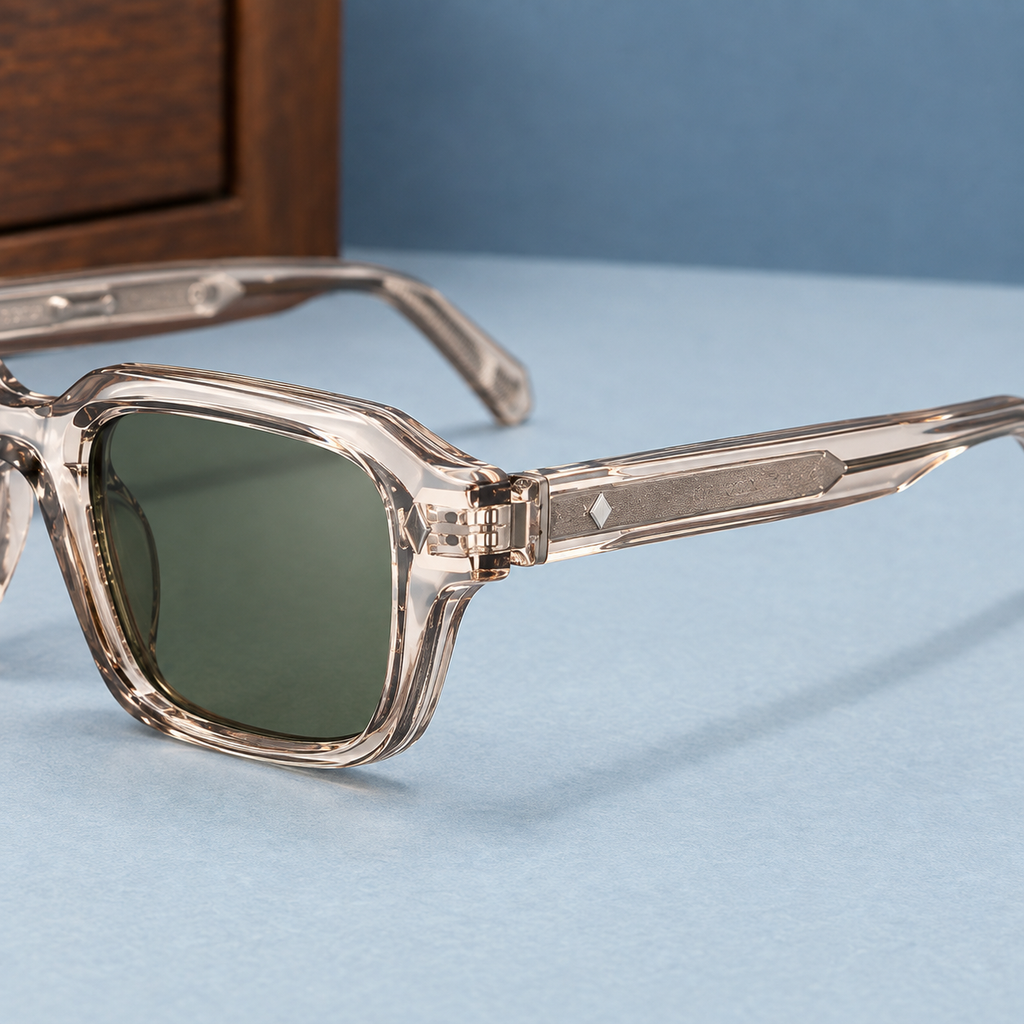 Zorzi Retro Square Sunglasses - Reverse or Side Angle