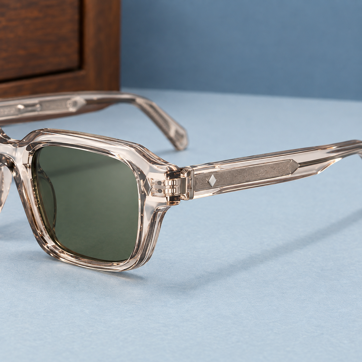 Zorzi Retro Square Sunglasses - Reverse or Side Angle