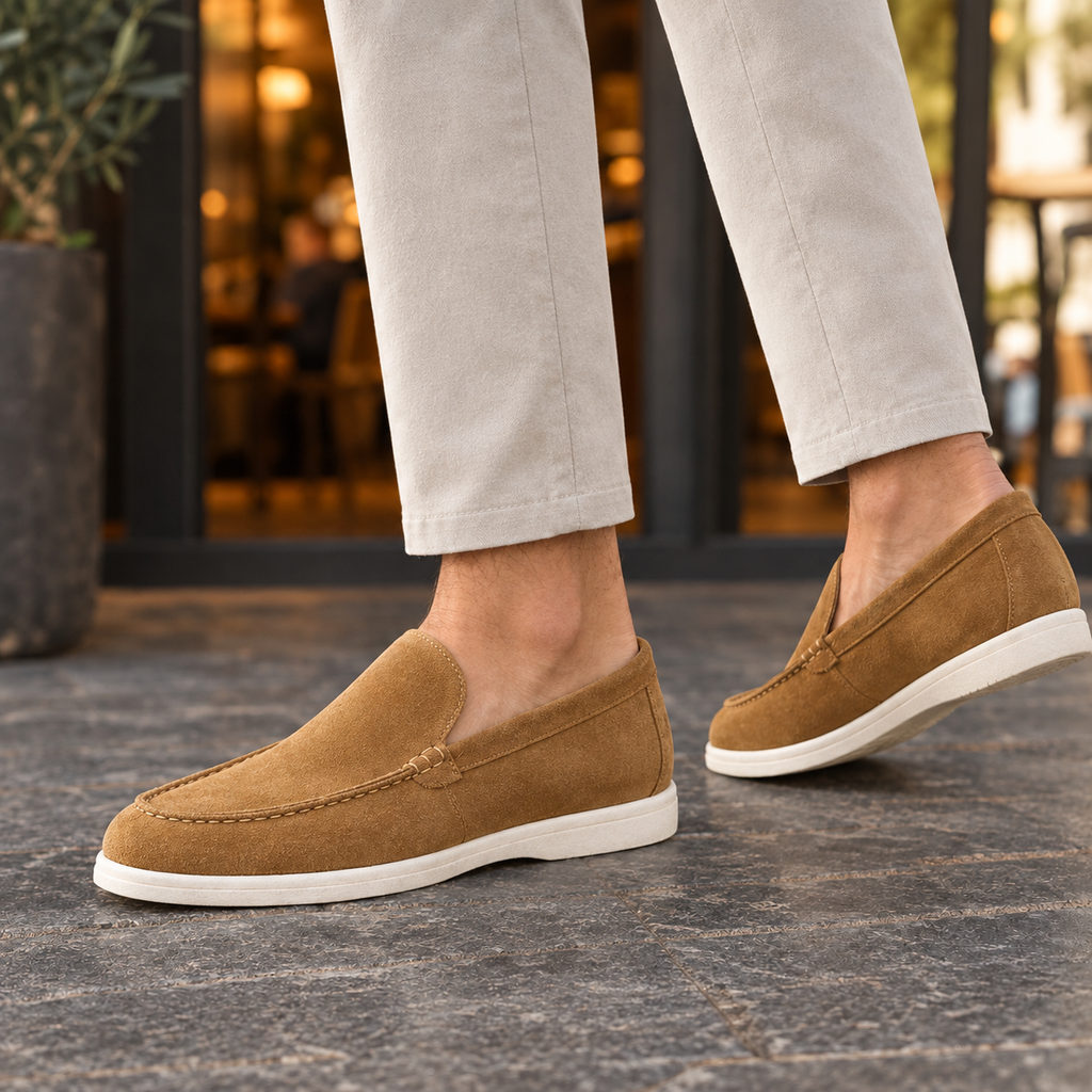 Vitale Suede Loafers - Tan