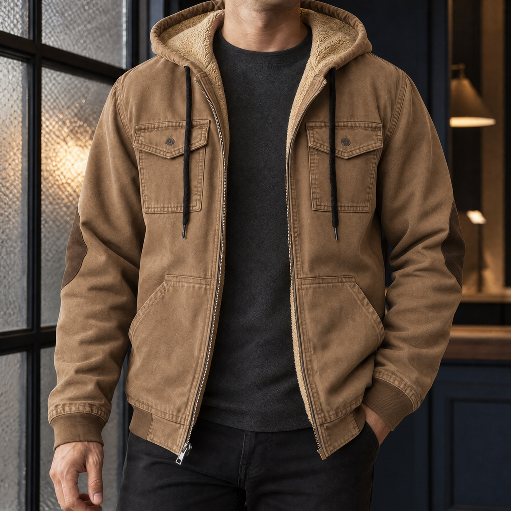 Dario Hooded Jacket - Brown