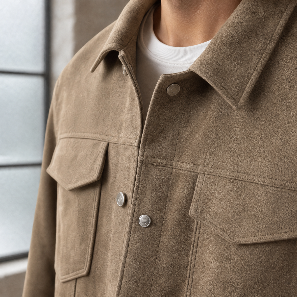 Blake Trucker Jacket - Reverse or Side Angle