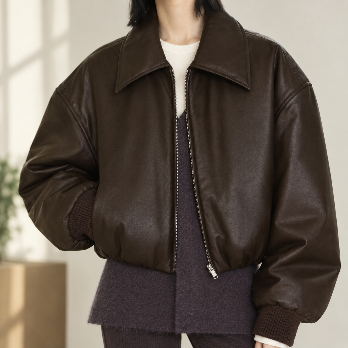 Jacinta Bomber Jacket - Reverse or Side Angle