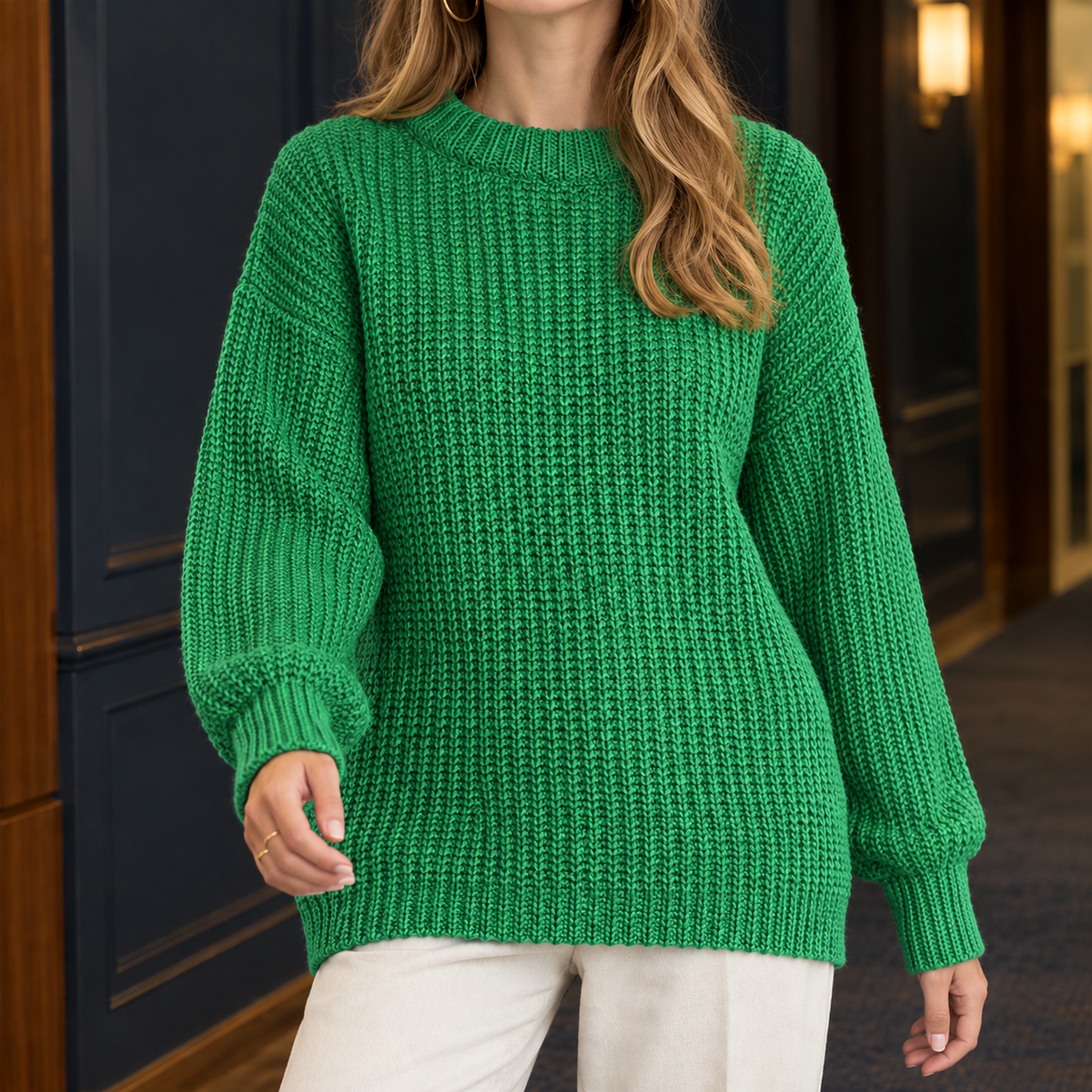 Livia Relaxed Sweater - Green