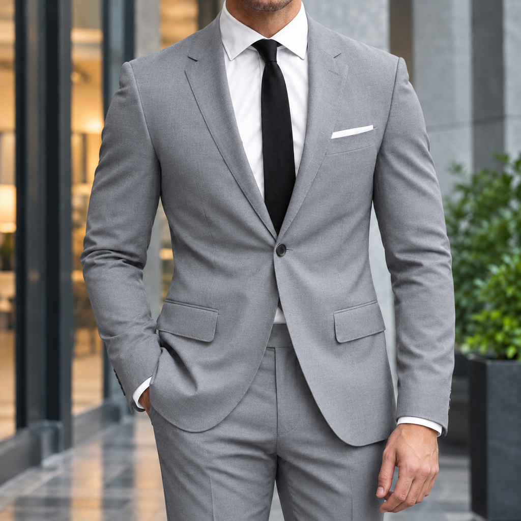 Everett Tailored Blazer - Light Gray 2