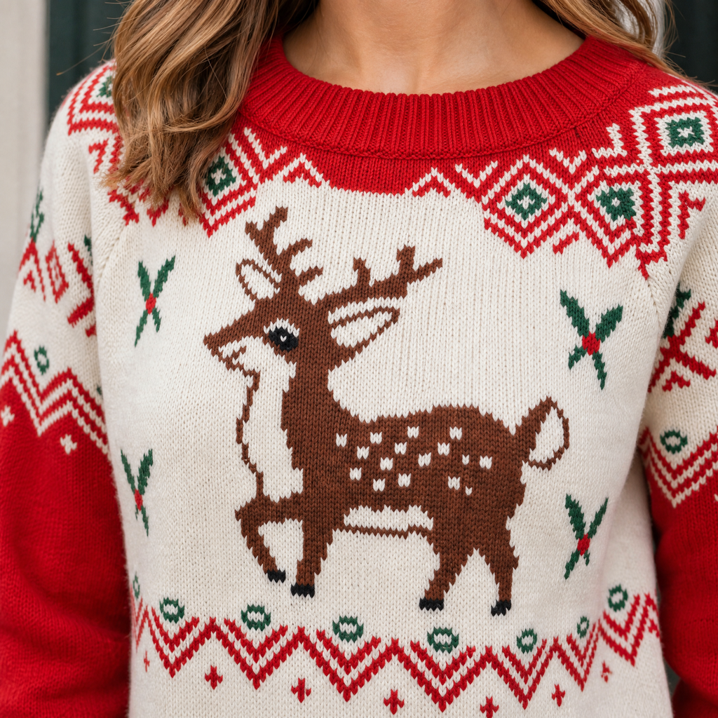 Giulia Nordic Sweater - Feature Close-up