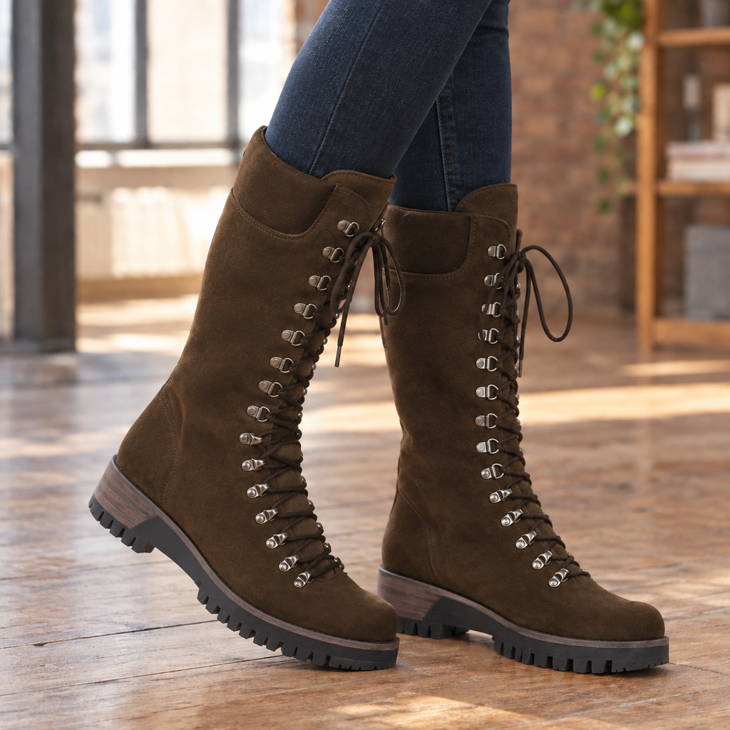 Badoer Lace-Up Boots - Brown
