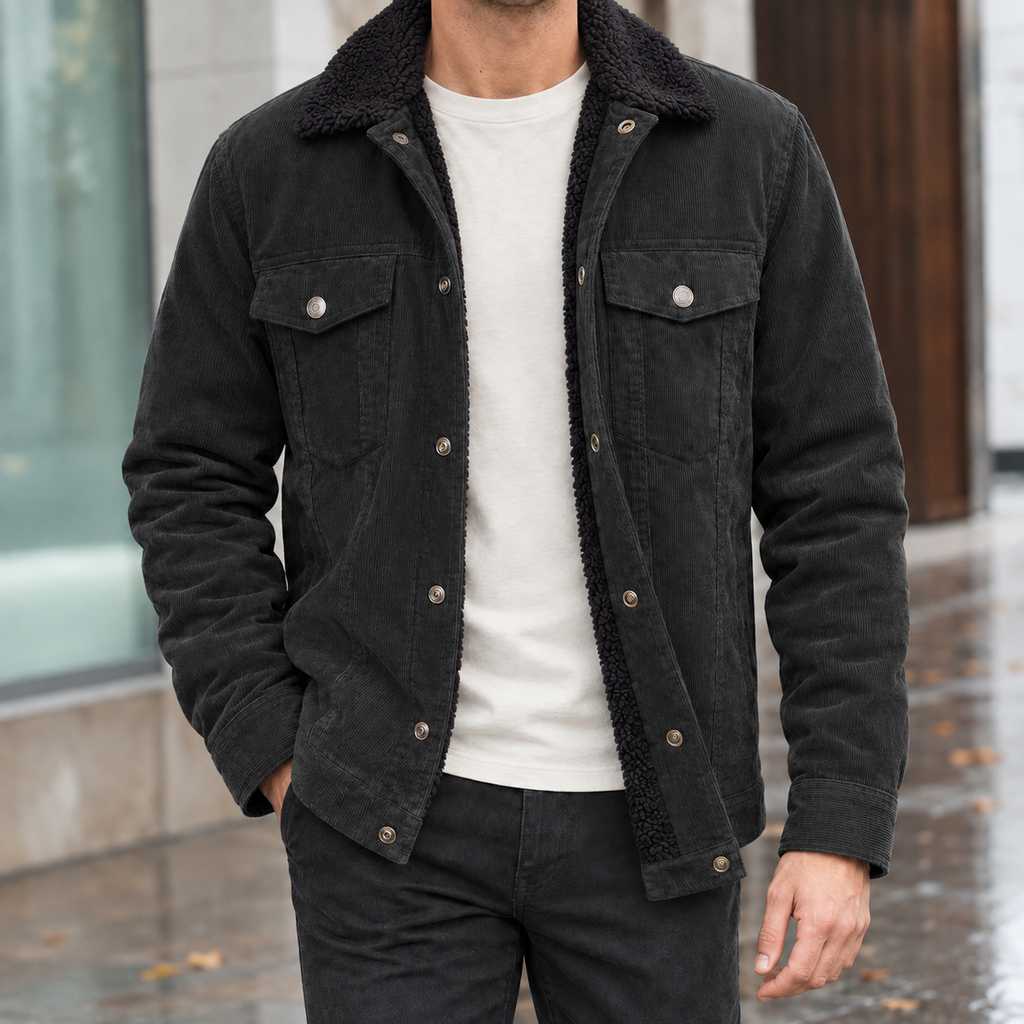 Hudson Corduroy Jacket - Dark Gray