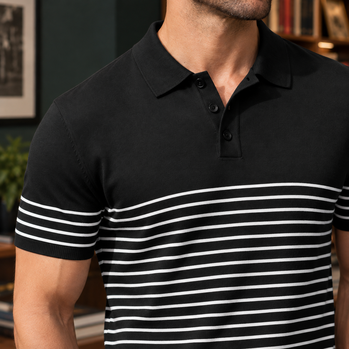 Hugh Striped Polo - Alternate Angle
