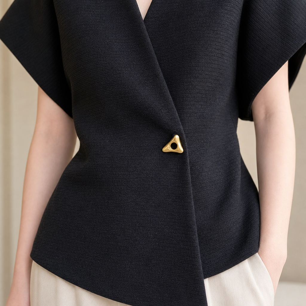 Audrey Wrap Top - Reverse or Side Angle
