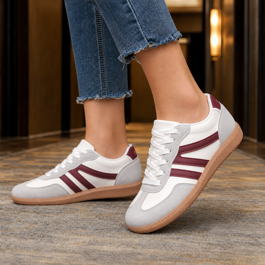Ravello Retro Sneakers - Wine Red 2
