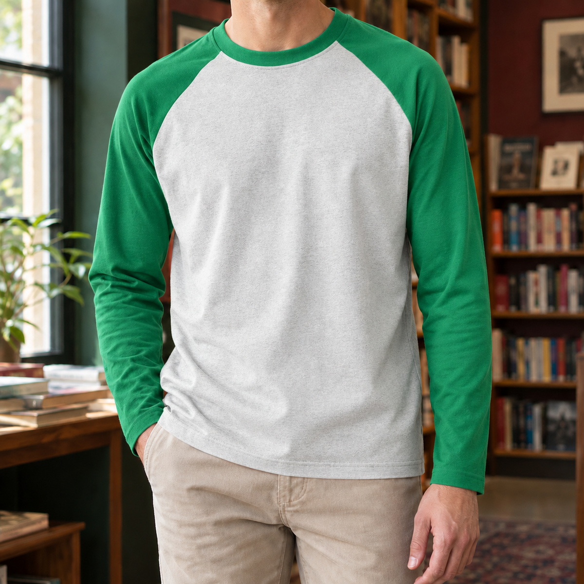 Wilfred Crew Neck T-Shirt - White Green