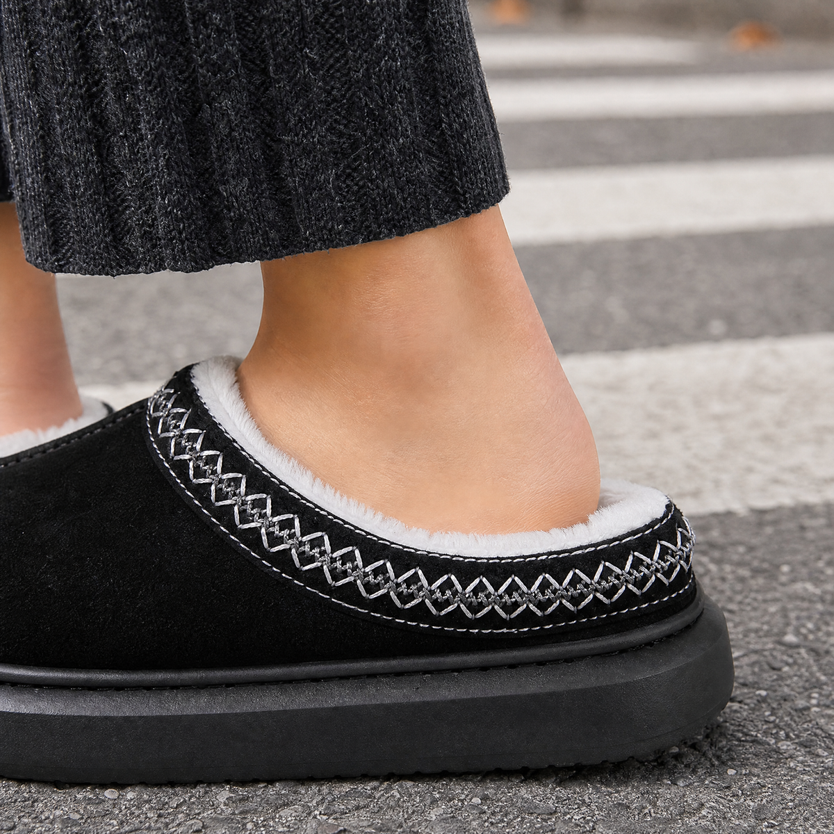 Santoro Platform Slippers - Reverse or Side Angle