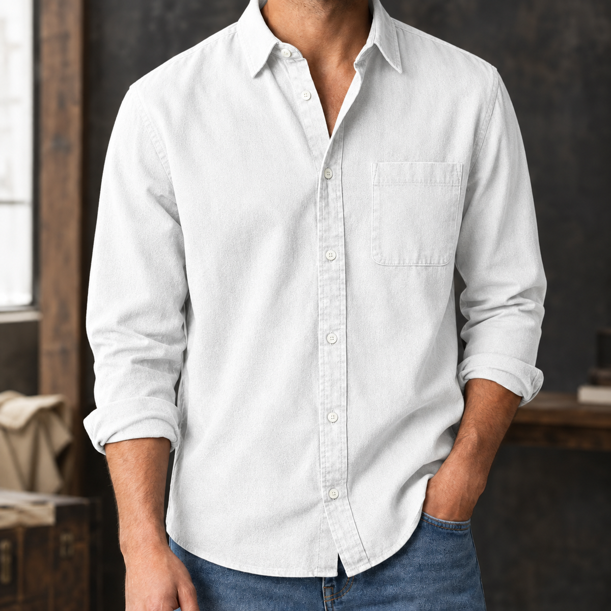 Audric Relaxed Shirt - White