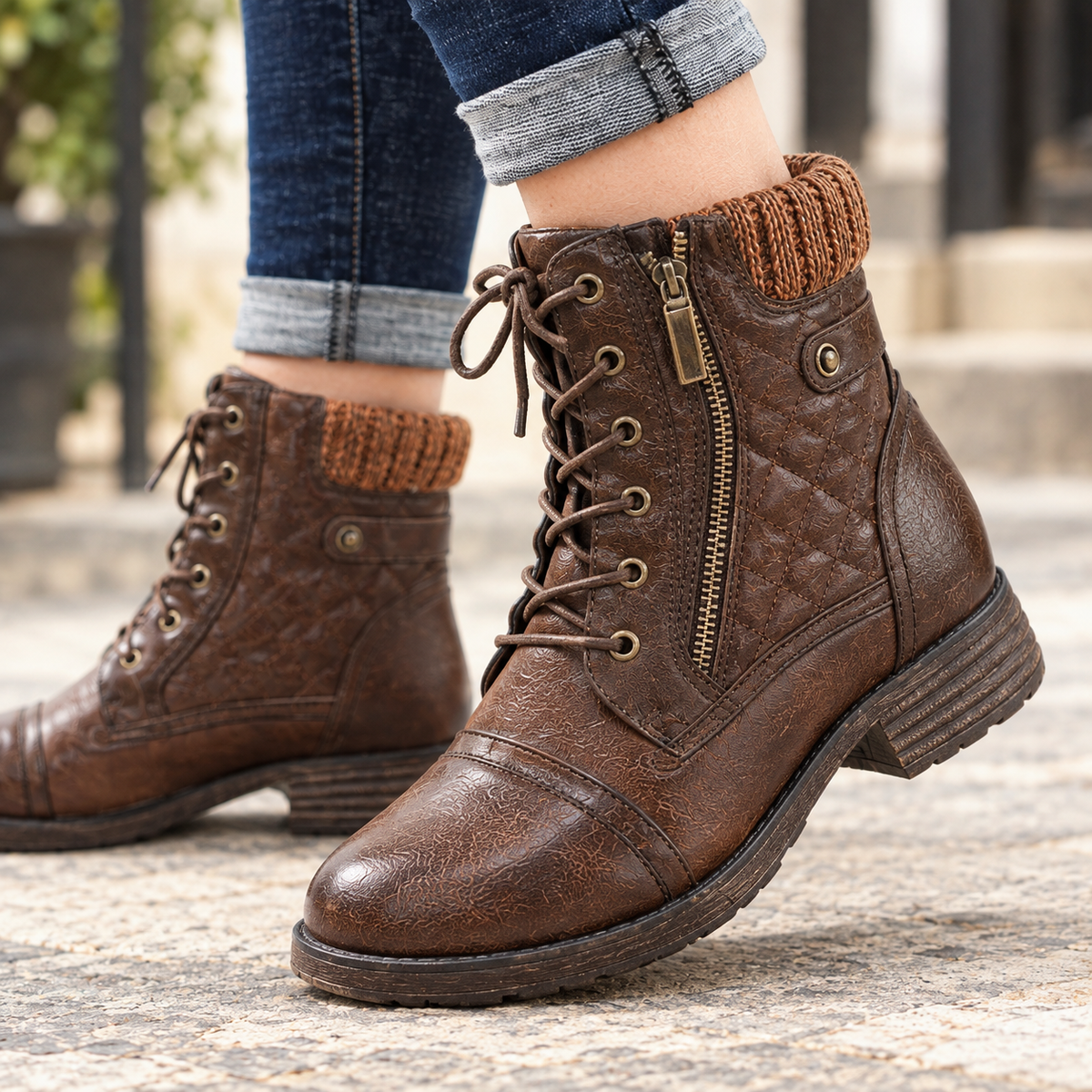 Damiani Lace-Up Boots - Feature Close-up