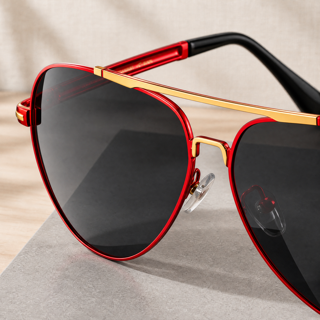 Bolzano Aviator Sunglasses - Scale in Room