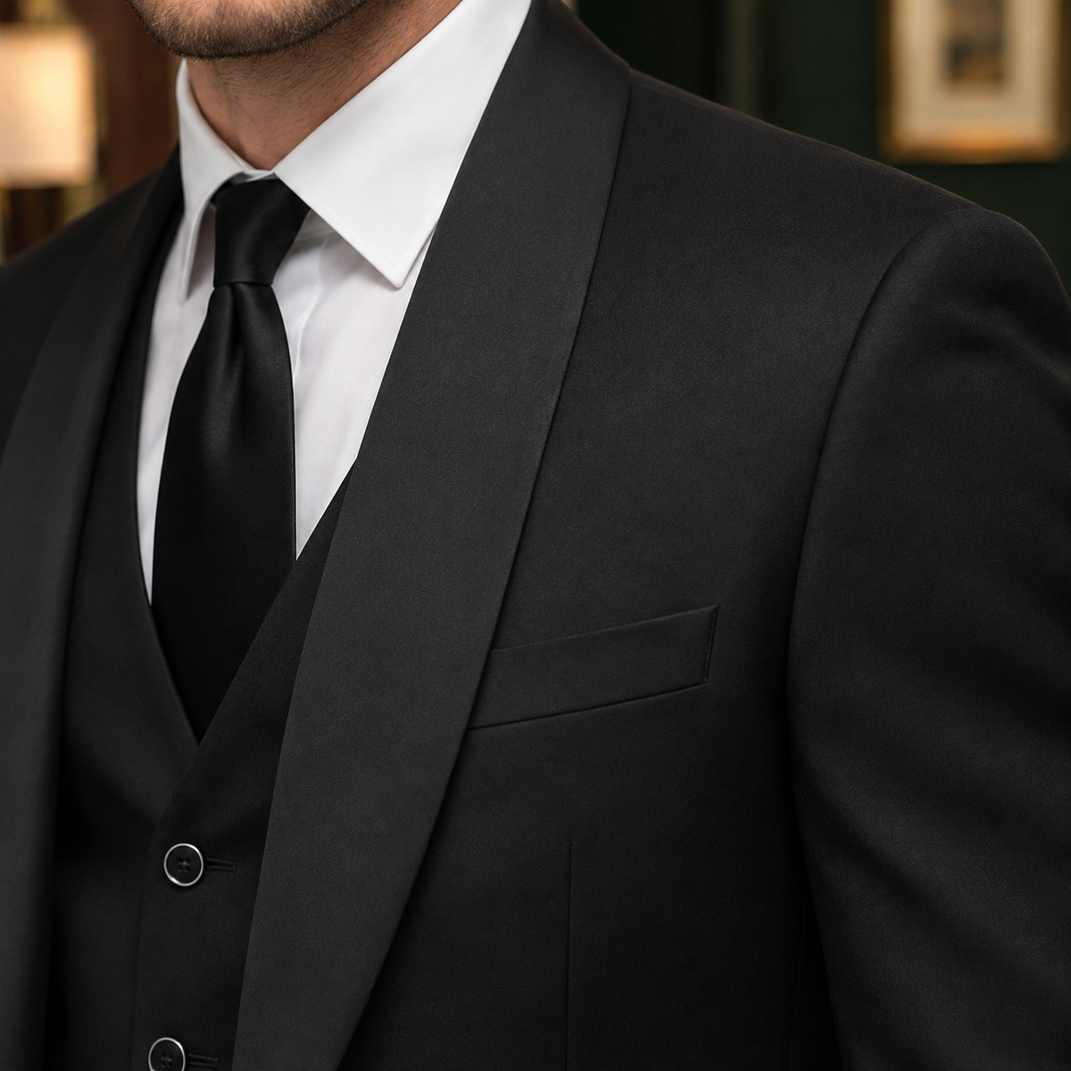 Bastien Three Piece Suit - Feature Close-up