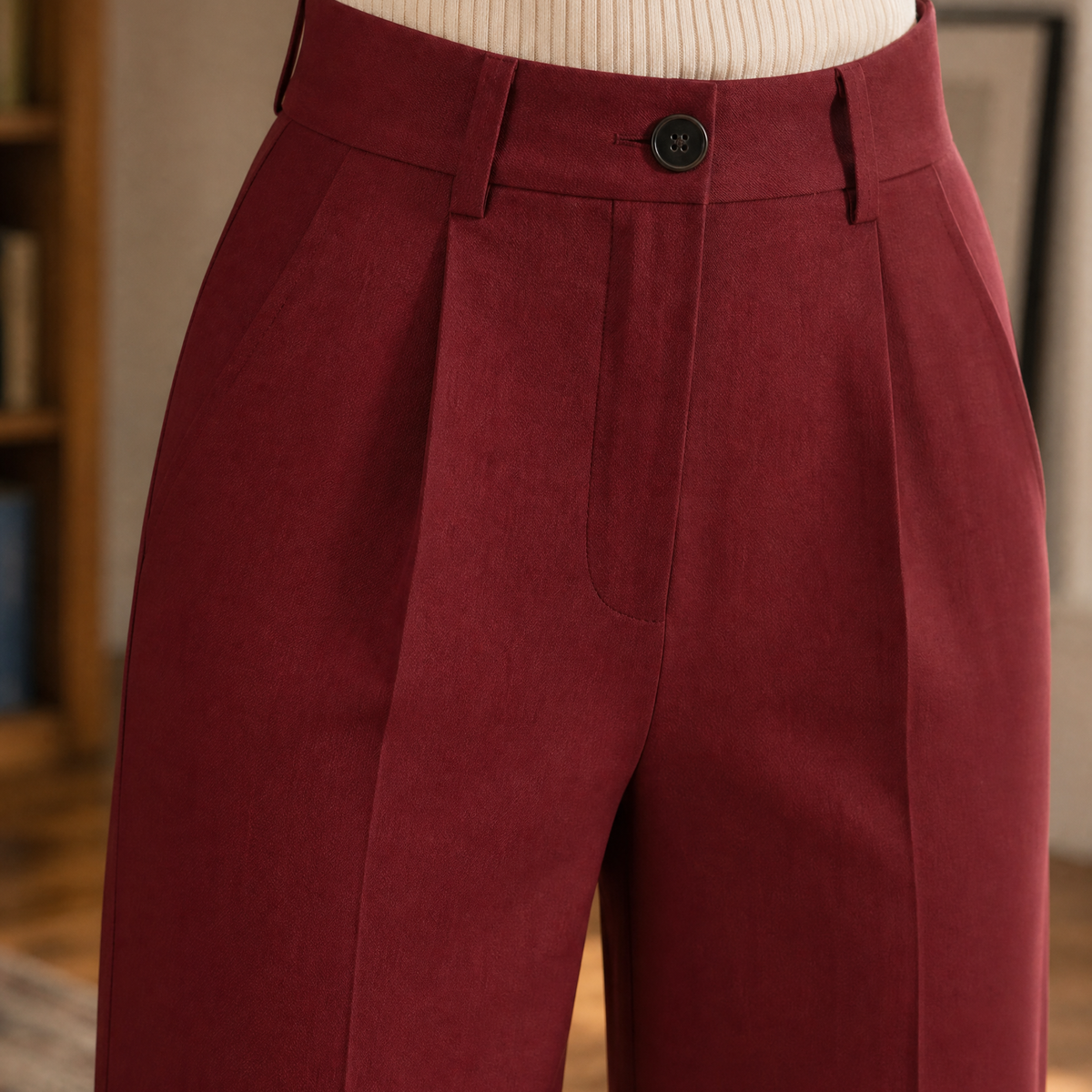 Evadne Wide Leg Pants - Reverse or Side Angle