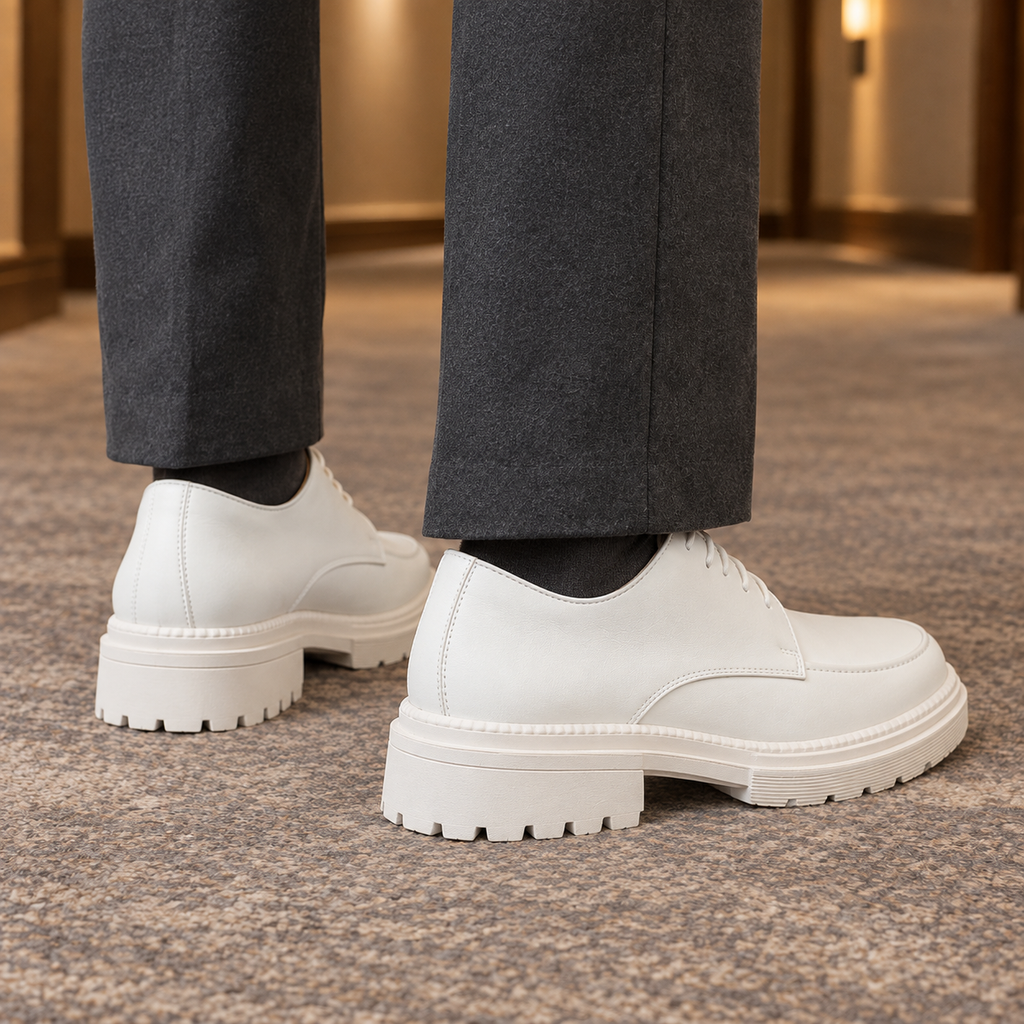 Recanati Leather Derby Shoes - Reverse or Side Angle