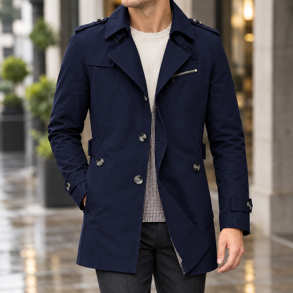Sullivan Trench Jacket - Dark Blue