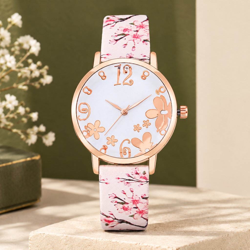 Waverley Floral Watch - White