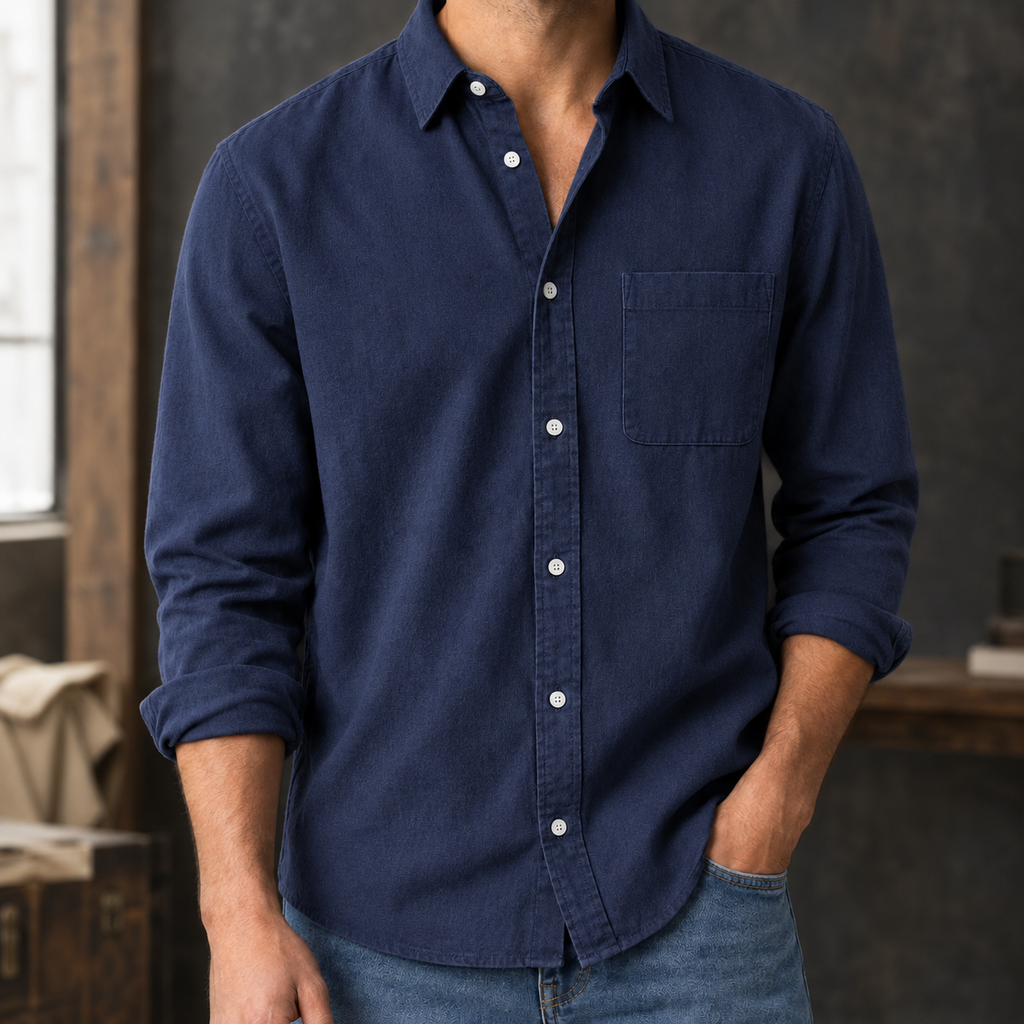 Audric Relaxed Shirt - Navy