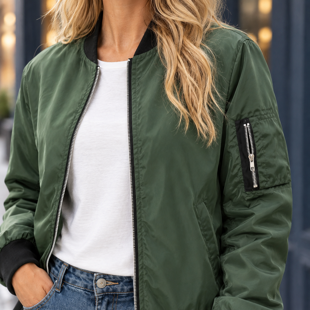 Odette Bomber Jacket - Reverse or Side Angle
