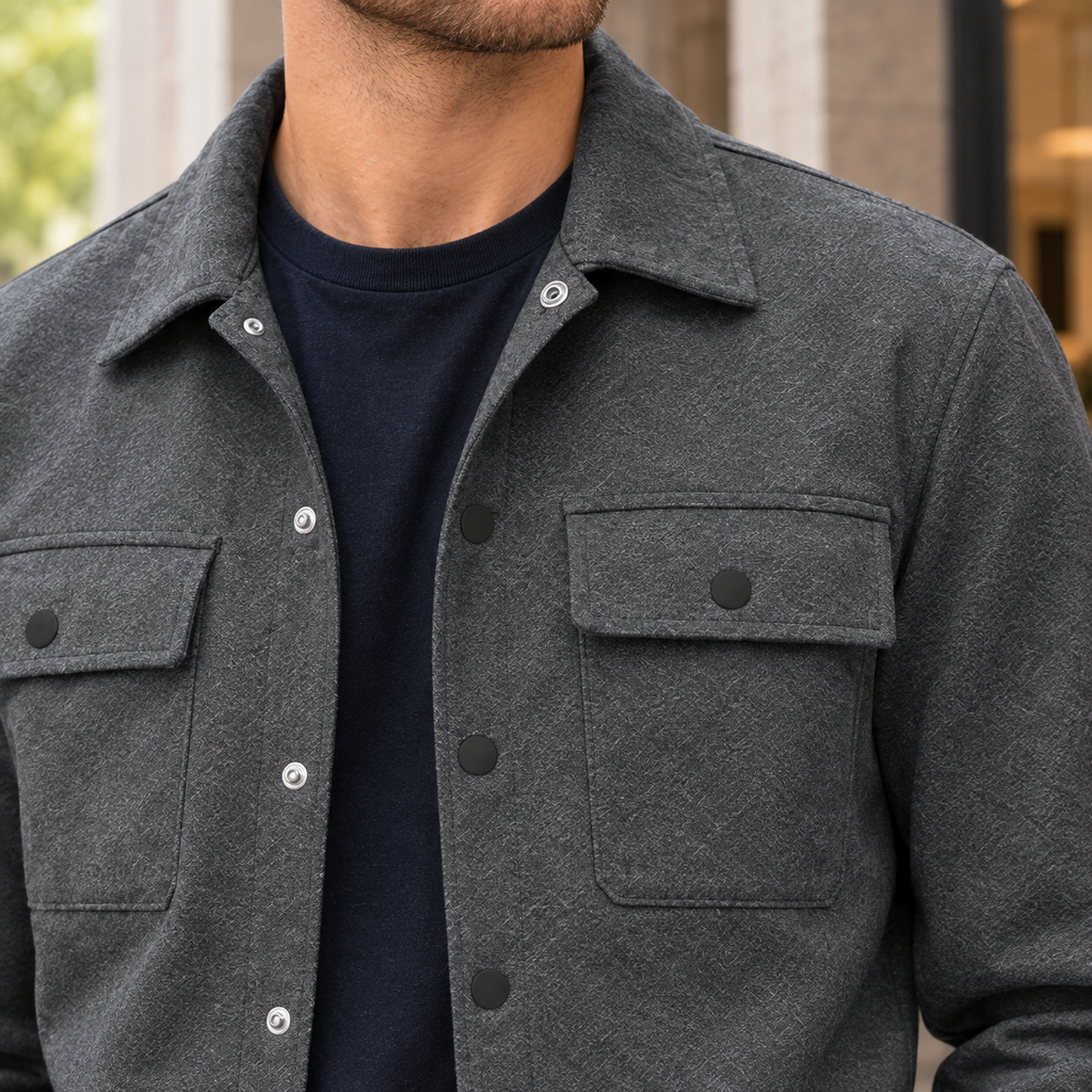 Mason Utility Overshirt - Reverse or Side Angle