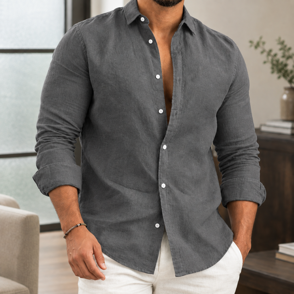 Tyler Button Shirt - Dark Gray