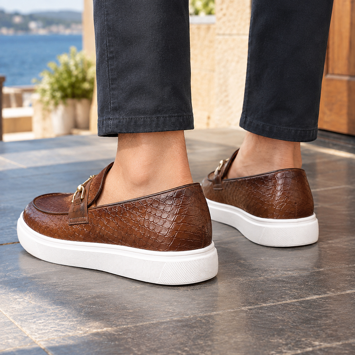 Tivoli Leather Loafers - Reverse or Side Angle