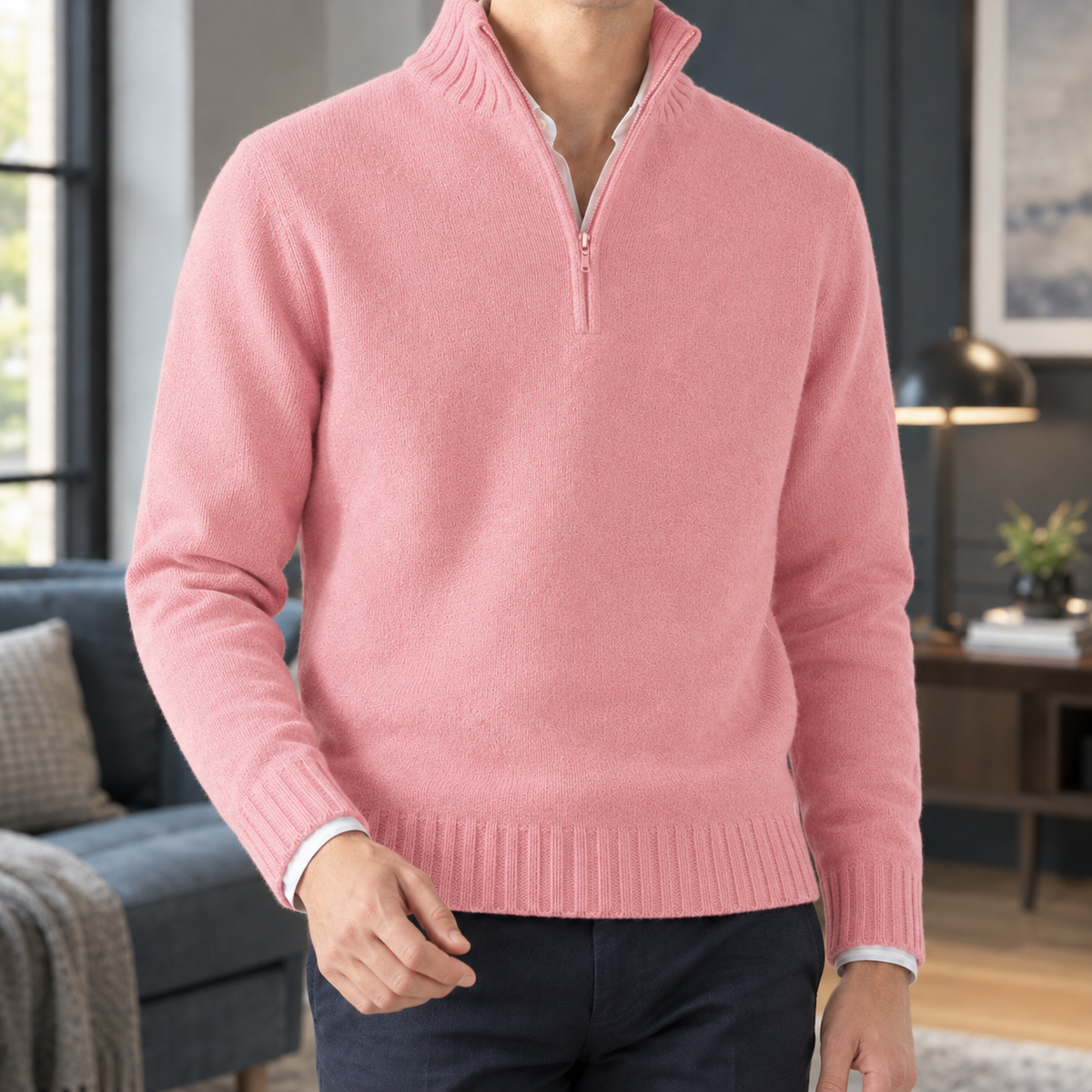 Matteo Cashmere Sweater - Pink