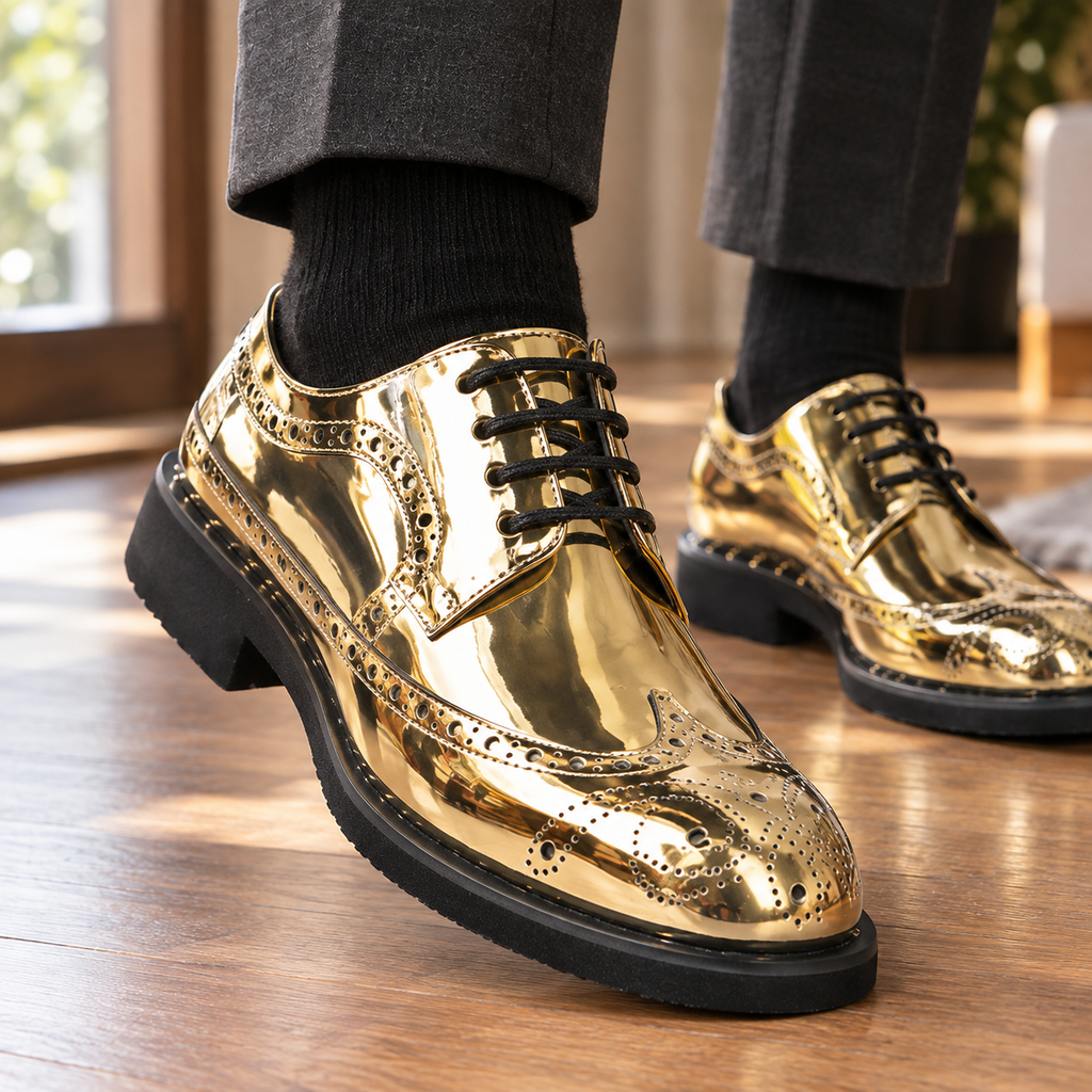 Castellano Brogue Derbies - Feature Close-up