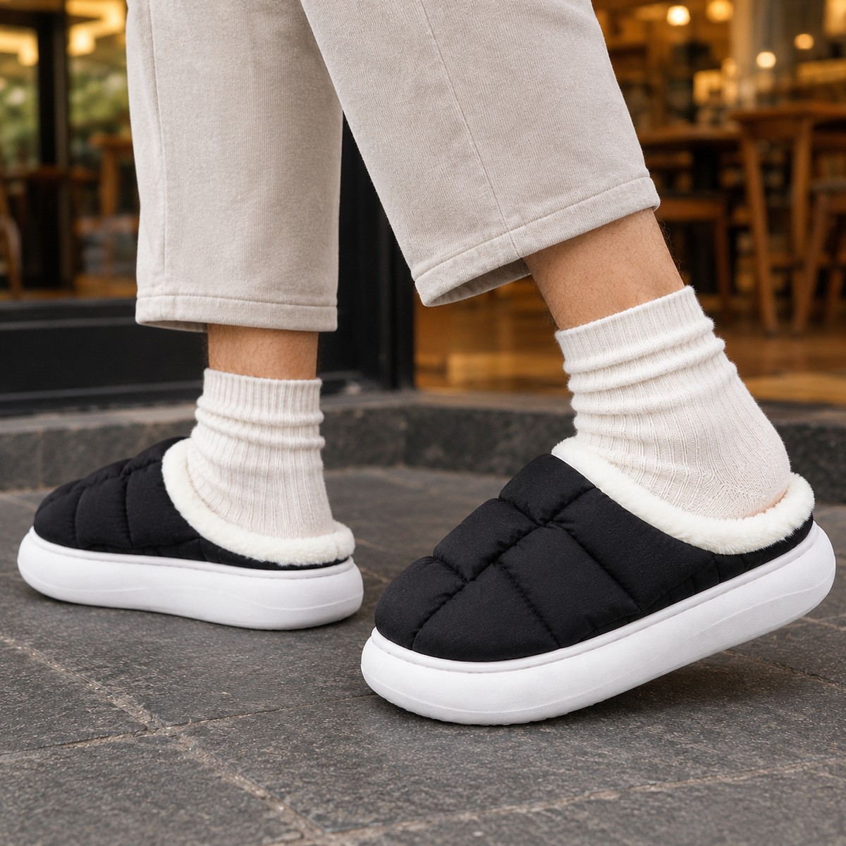Dalmasso Quilted Slippers - Reverse or Side Angle