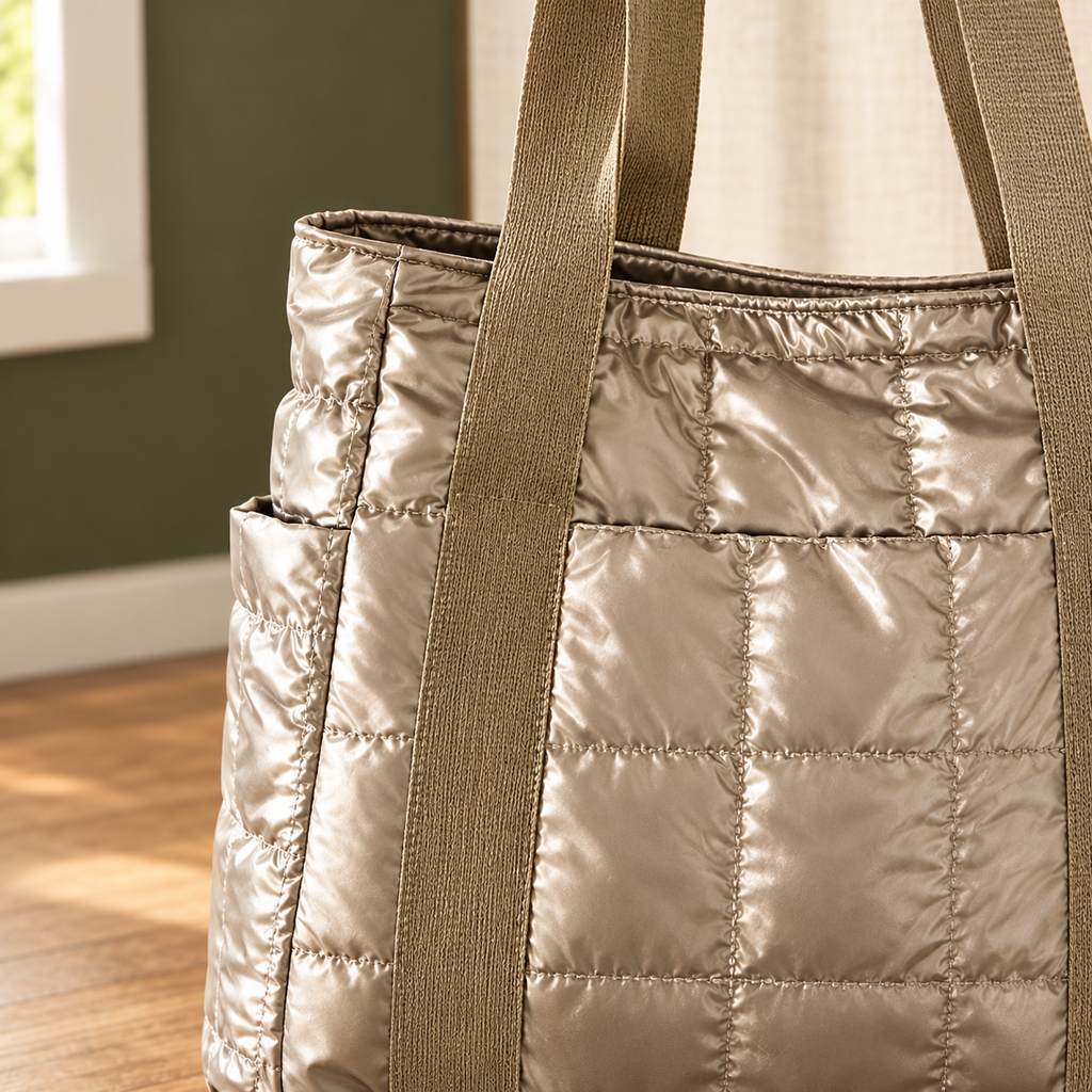 Bernardi Quilted Tote - Feature Close-up