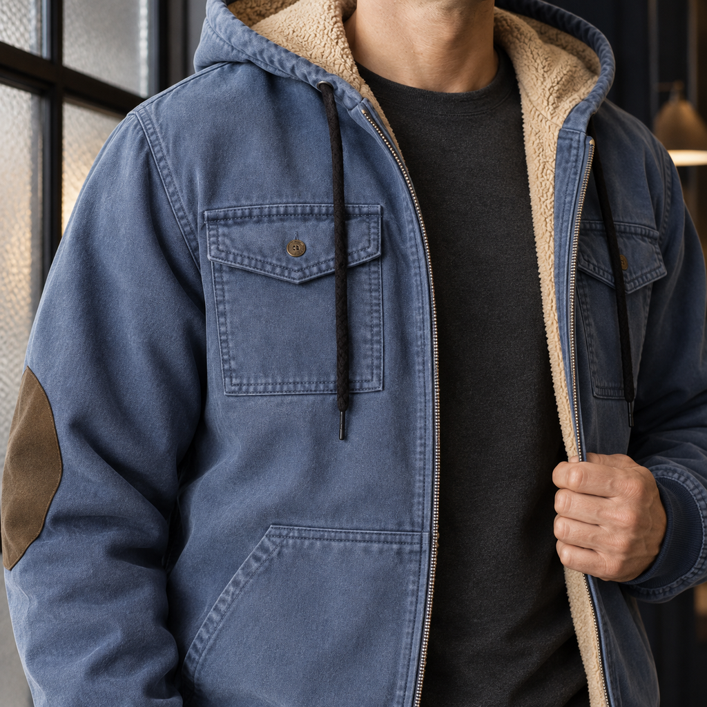 Dario Hooded Jacket - Reverse or Side Angle